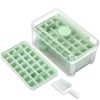 Ice Cube Tray With Lid And Bin Plastic Ice Trays Pop Ice Mold 2 Ice Cube Trays with Scoop Easy Release Stackable Dishwasher Safe Produce 56 Ice Cubes