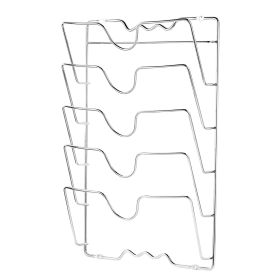 Mounted Pot Lid Rack Pot Cover Organizer Holder for Cabinet Door Wall 5 Lids