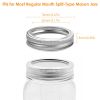 24 Pcs Regular Mouth Canning Jar Metal Rings Split-Type Jar Bands Replacement Fits For Ball Kerr Mason Jars