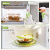 2Pcs Transparent Microwave Covers for Food Splatter Cover Lid Food Splatter Guard Protector with Handle Adjustable Steam Vents Water Storage Box
