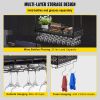 VEVOR Ceiling Wine Glass Rack, 35.8 x 13 inch Hanging Wine Glass Rack, 18.9-35.8 inch Height Adjustable Hanging Wine Rack Cabinet