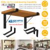 2Pack Wall Mounted Shelf Bracket Heavy Duty L-Shaped Metal Shelf Bracket Rack Support with Screws Set
