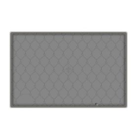 Silicone Under Sink Mat for Cabinet 34x22" Sink Cabinet Protector Mat Kitchen Bathroom Cabinet Liner with Drain Hole Hold Up to 3 Callons Liquid (Option: SiliconeSinkMat Grey)