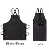 Chef Apron for Men Women with Pockets, Canvas Aprons for Kitchen Cooking, Artist Painting, Work Apron for Restaurant Garden