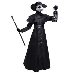 Halloween Medieval Steam Punk Plague Doctor Costume Beak Crow Long Mouth Mask (Option: Style 1-5XL)